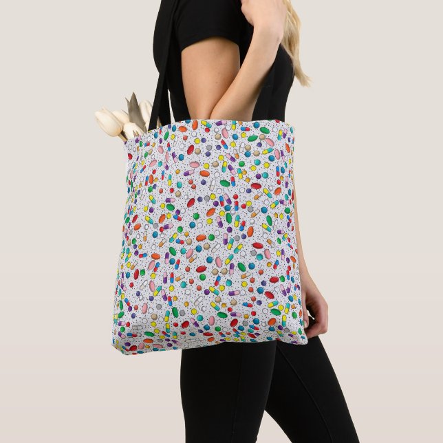 Medication, medical, pharmacology tote bag (Close Up)