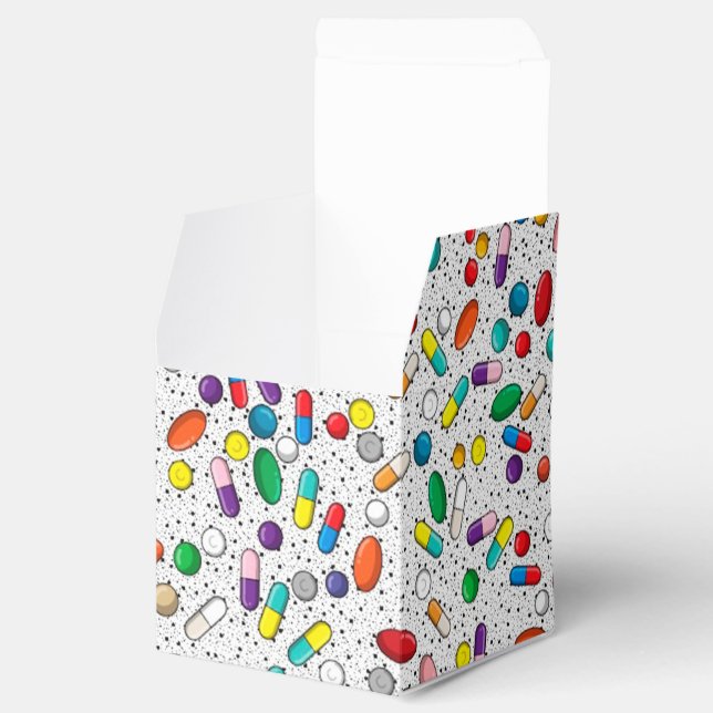 Medication Nurse Pharmacy Doctor Pill Design Favor Box (Opened)