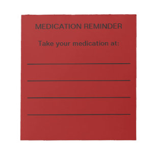 Medication Reminder Notepads