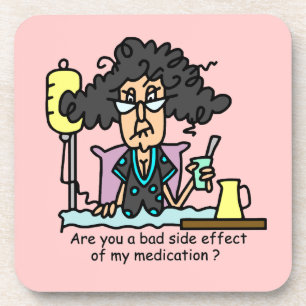 Medication Side Effect Dark Hair Coaster