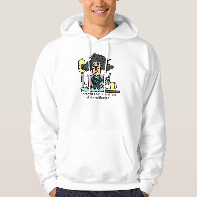 Medication Side Effect Dark Hair Hoodie (Front)
