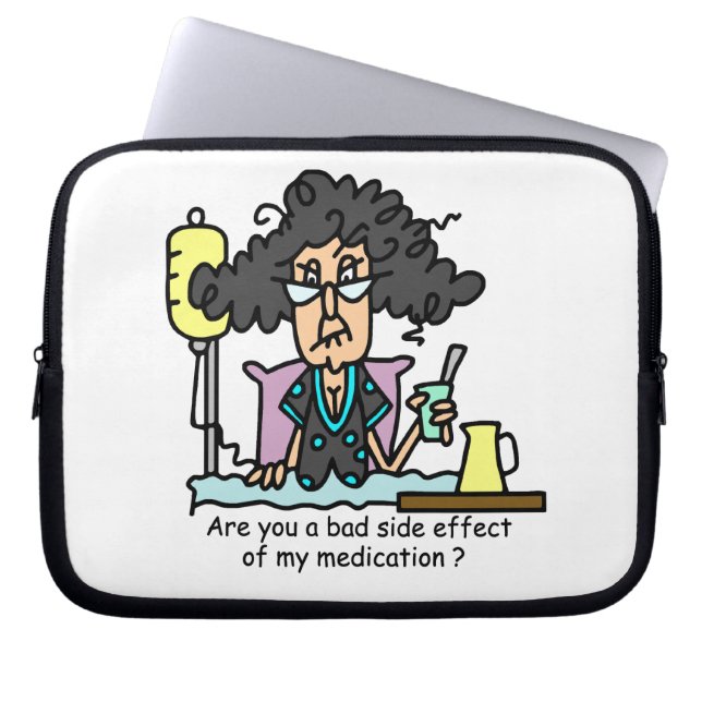 Medication Side Effect Dark Hair Laptop Sleeve (Front)
