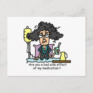 Medication Side Effect Dark Hair Postcard