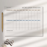 Medication Tracker Tearaway Notepad<br><div class="desc">This simple tracker is a wonderful tool for keeping track of your medication intake. It can be a significant aid for your personal use or prove invaluable when caring for a sick family member. Having multiple caregivers involved? This tracker is a great way to coordinate efforts. By recording everything, there's...</div>