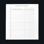 Medication Weekly Tracker Log Prescription  Notepad<br><div class="desc">This design may be personalized by choosing the Edit Design option. You may also transfer onto other items. Contact me at colorflowcreations@gmail.com or use the chat option at the top of the page if you wish to have this design on another product or need assistance. See more of my designs...</div>