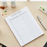 Medication Weekly Tracker Log Prescription  Notepad<br><div class="desc">This design may be personalized by choosing the Edit Design option. You may also transfer onto other items. Contact me at colorflowcreations@gmail.com or use the chat option at the top of the page if you wish to have this design on another product or need assistance. See more of my designs...</div>