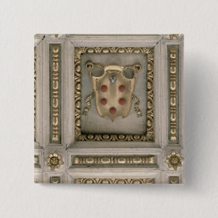Medici coat of arms, from the soffit of the church 2 inch square button