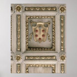 Medici coat of arms, from the soffit of the church poster