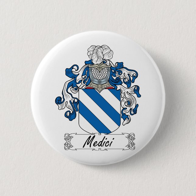 Medici Family Crest 2 Inch Round Button (Front)