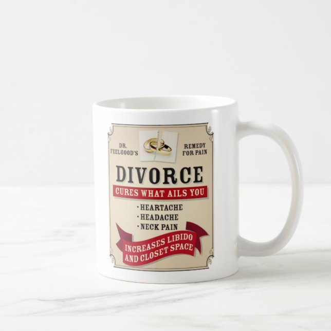 Medicinal Divorce Label Coffee Mug (Right)