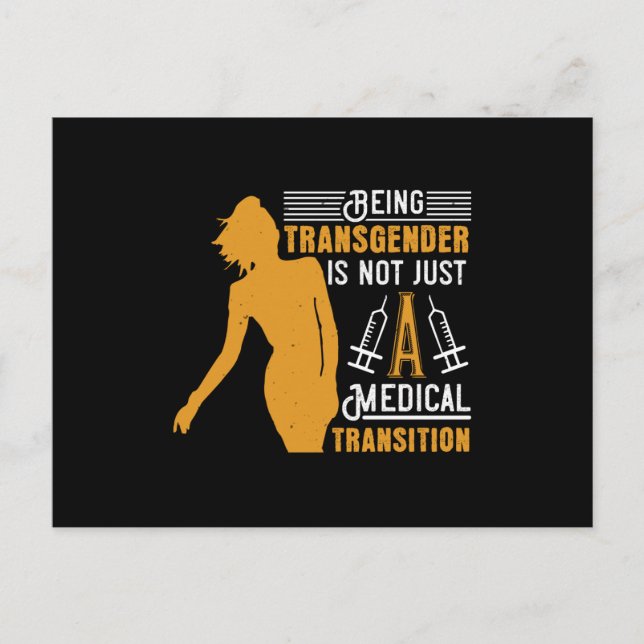 Medicine Being Transgender No Transition Postcard (Front)