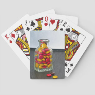 Medicine Bottle of Candy Playing Cards