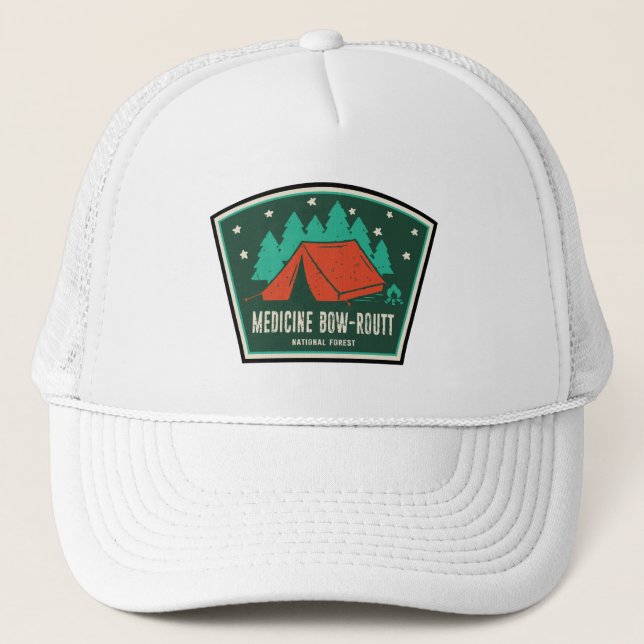 Medicine Bow-Routt National Forest Camping Trucker Hat (Front)