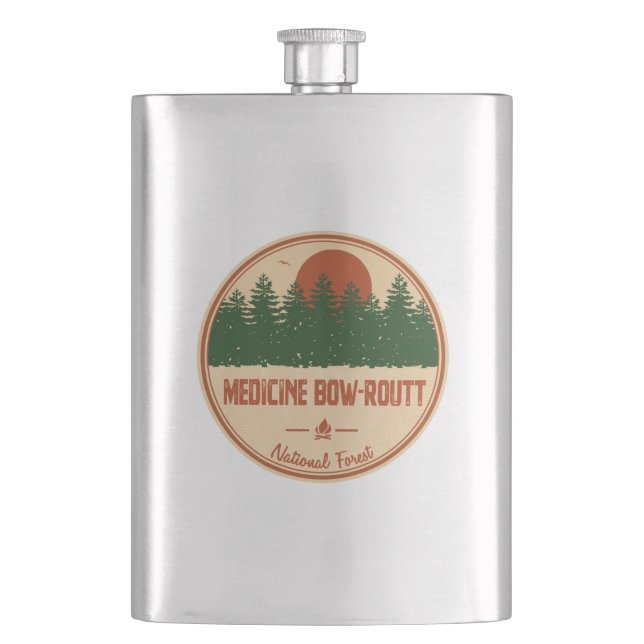 Medicine Bow-Routt National Forest Hip Flask (Front)