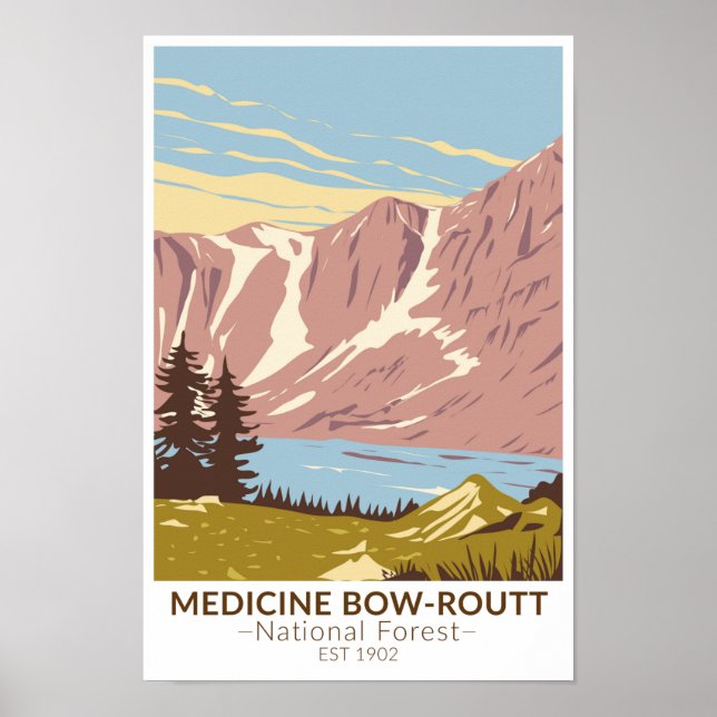 Medicine Bow - Routt National Forest Vintage  Poster (Front)