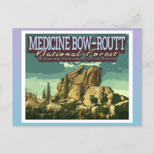 MEDICINE BOW - ROUTT - WYOMING - COLORADO USA POSTCARD