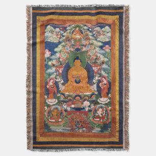 Medicine Buddha Throw Blanket