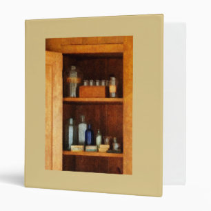 Medicine Cabinet with Asthma Medication Binder