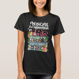 Medicine For Happiness At Easter Clowder of Cats H T-Shirt