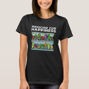 Medicine For Happiness Vegetable Dose Daily Vegani T-Shirt