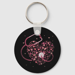 Medicine Gift Stethoscope Heart Nurse If you are a Keychain