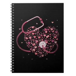 Medicine Gift Stethoscope Heart Nurse If you are a Notebook