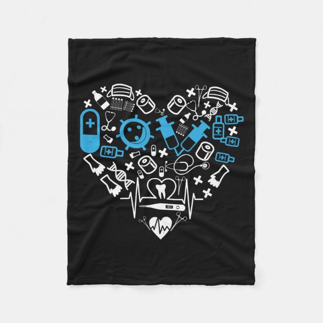 Medicine - Heart From Medicine Equipment Fleece Blanket (Front)
