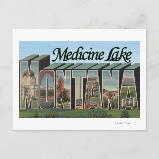 Medicine Lake, Montana Postcard (Front)