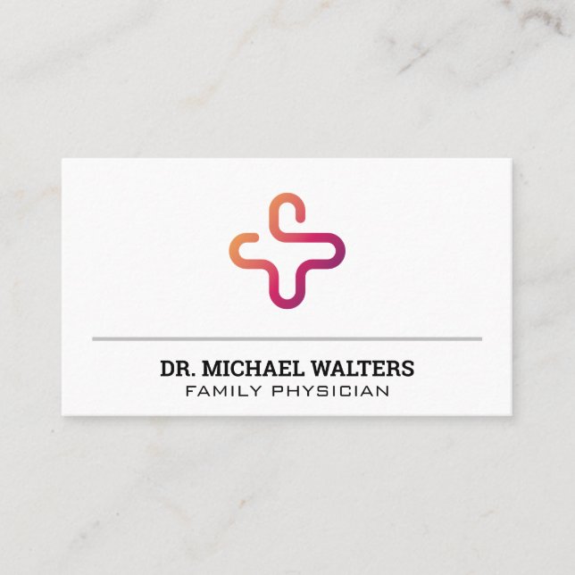 Medicine Logo Business Card (Front)