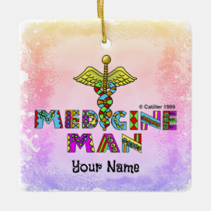 Medicine man ceramic ornament