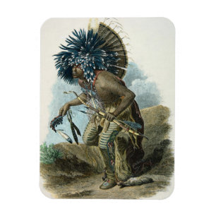 Medicine man of the Mandan tribe in the costume of Magnet
