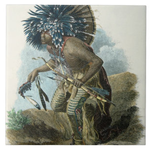 Medicine man of the Mandan tribe in the costume of Tile