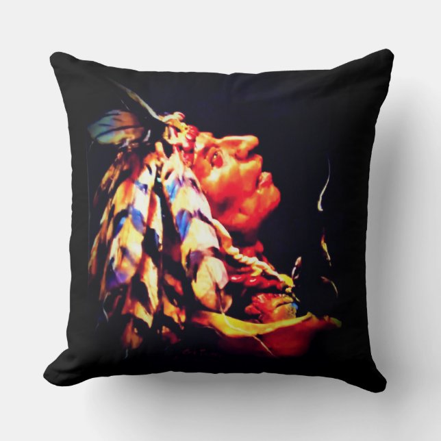 Medicine Man Throw Pillow (Front)