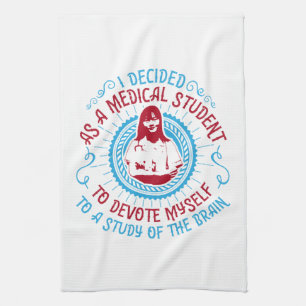Medicine - Medical Student Studies Brain Kitchen Towel