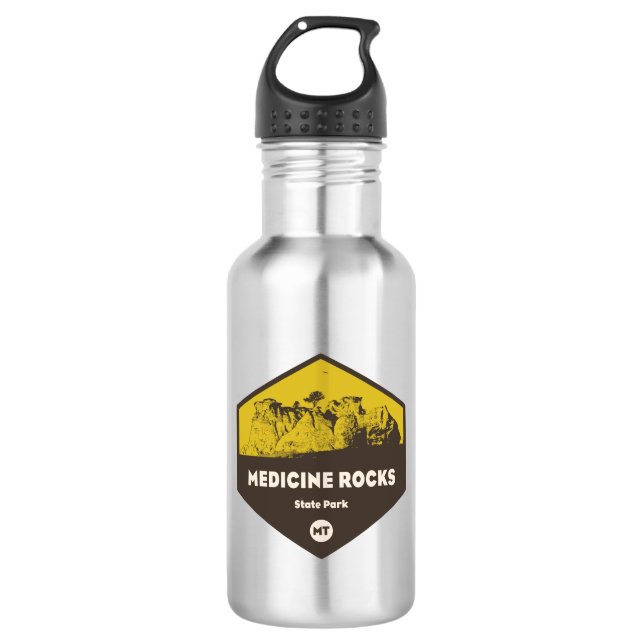 Medicine Rocks State Park Montana 532 Ml Water Bottle (Front)
