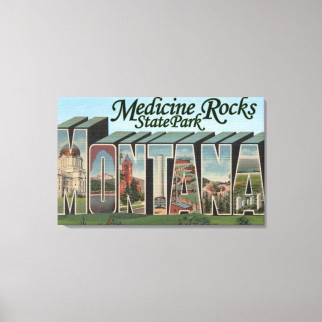 Medicine Rocks State Park, Montana Canvas Print (Front)