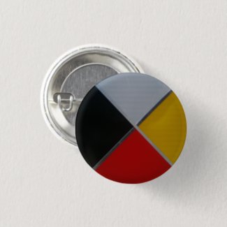 Medicine Wheel 1inch Round Button