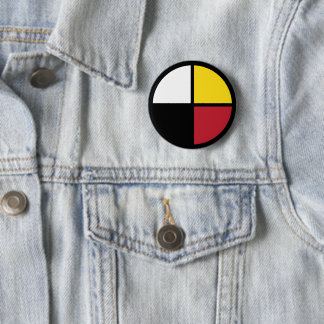 medicine wheel 2 inch round button