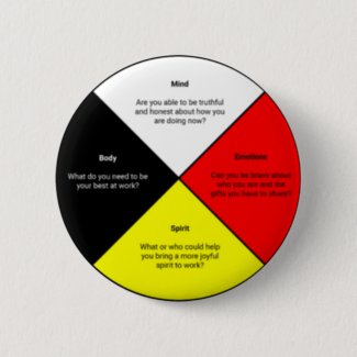 Medicine Wheel 2 Inch Round Button