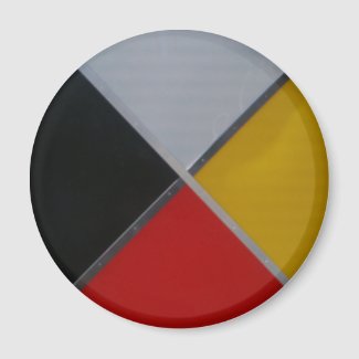 Medicine Wheel 2 inch Round Magnet