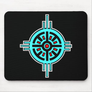 Medicine Wheel-Black Mouse Pad