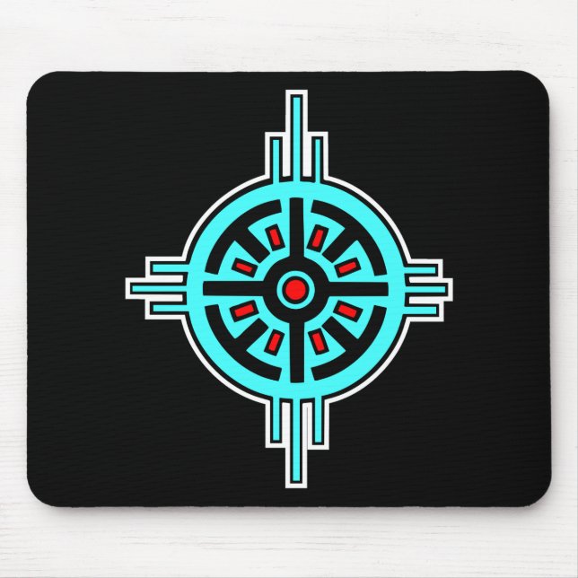 Medicine Wheel-Black Mouse Pad (Front)