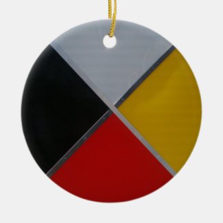 Medicine Wheel Ceramic Ornament