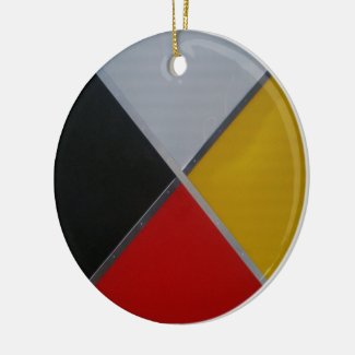 Medicine Wheel Ceramic Ornament