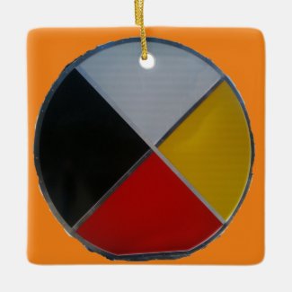 Medicine Wheel Ceramic Ornament