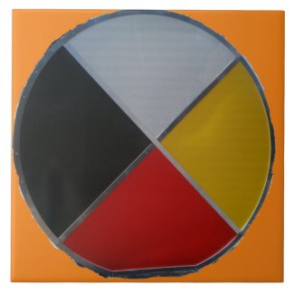 Medicine Wheel Ceramic Tile