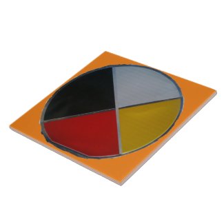 Medicine Wheel Ceramic Tile