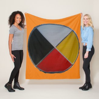 Medicine Wheel Fleece Blanket