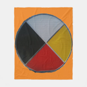 Medicine Wheel Fleece Blanket