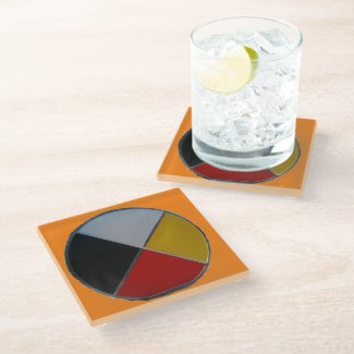 Medicine Wheel Glass Coaster